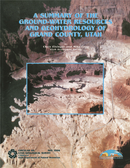 A Summary of the Ground-Water Resources and Geohydrology of Grand County Utah