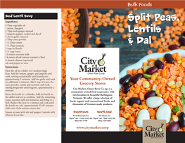 Split Peas, Lentils &