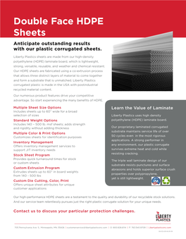 Double Face HDPE Sheets Anticipate Outstanding Results with Our Plastic Corrugated Sheets