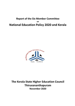 Report on National Education Policy 2020 & Kerala