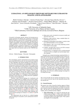 An Open Source Freeware Software for Ultrasound Imaging and Elastography