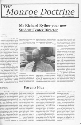 Mr Richard Ryther-Your New Student Center Director Parents Plus