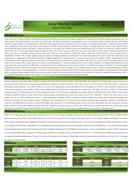 Daily-Market-Update Page 1 Date 16-Nov-2020