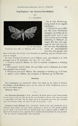 Lepidoptera Van Goeree-Overflakkee