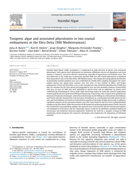 Toxigenic Algae and Associated Phycotoxins in Two Coastal