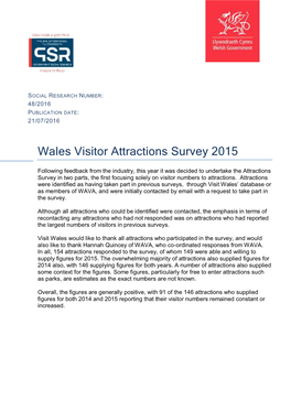 Wales Visitor Attractions Survey, 2015 , File Type