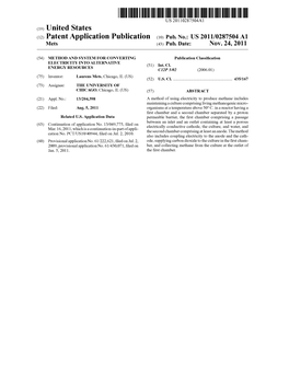 (12) Patent Application Publication (10) Pub. No.: US 2011/0287504 A1 Mets (43) Pub