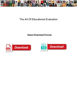 The Art of Educational Evaluation