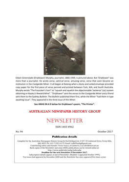 NEWSLETTER ISSN 1443-4962 No