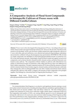 A Comparative Analysis of Floral Scent Compounds in Intraspecific