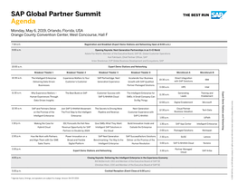 SAP Global Partner Summit Agenda