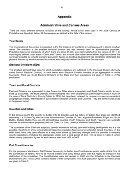 Appendix Administrative and Census Areas