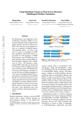 Using Interlinear Glosses As Pivot in Low-Resource Multilingual Machine Translation