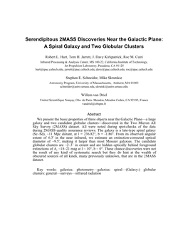 Serendipitious 2MASS Discoveries Near the Galactic Plane