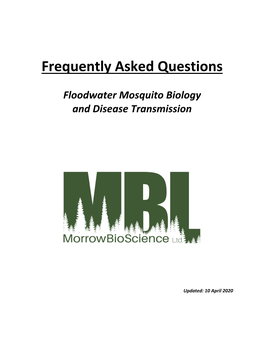 Floodwater Mosquito Biology and Disease Transmission