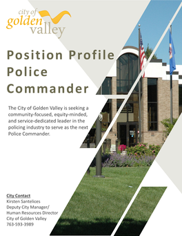 Position Profile Police Commander