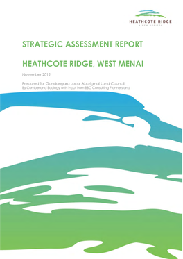 Strategic Assessment Report, Heathcote Ridge, West Menai