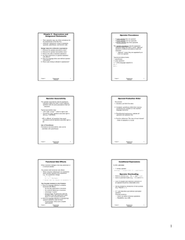 Expressions and Assignment Statements Operator Precedence