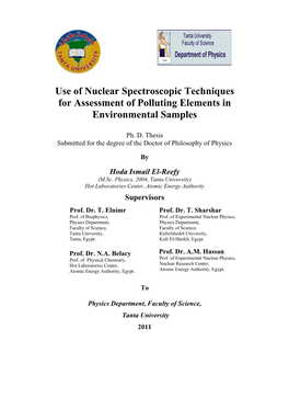 Use of Nuclear Spectroscopic Techniques for Assessment of Polluting Elements in Environmental Samples