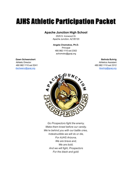 AJHS Athletic Participation Packet