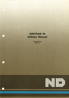 ND-60.151.02A SINTRAN III Utilities Manual February 1985