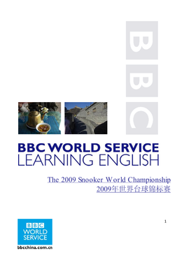 The 2009 Snooker World Championship