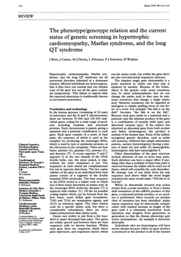 The Phenotype/Genotype Relation and the Current QT