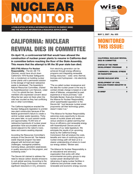 Nuclear Revival Dies in Committee