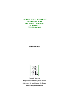 Archaeological Assessment of Route Options for the N83 Roadway in Dunmore County Galway