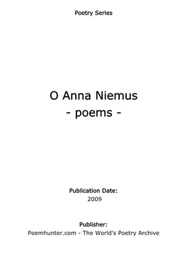 O Anna Niemus - Poems