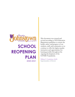 School Reopening Plan