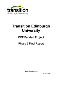 Transition Edinburgh University