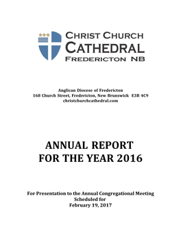 Annual Report for the Year 2016
