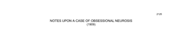 [1909] Notes Upon a Case of Obsessional Neurosis (The Rat Man Case History)