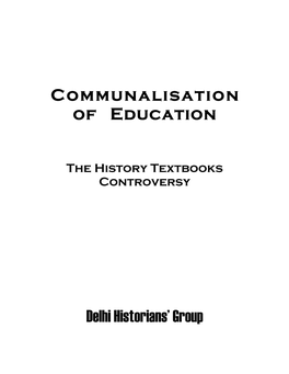 Communalisation of Education Delhi Historians' Group