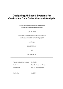 Designing AI-Based Systems for Qualitative Data Collection and Analysis