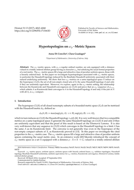 Hypertopologies on Ωµ −Metric Spaces