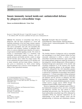 Antimicrobial Defense by Phagocyte Extracellular Traps