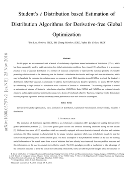 Student's T Distribution Based Estimation of Distribution