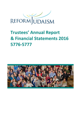 Trustees' Annual Report & Financial Statements 2016 5776-5777