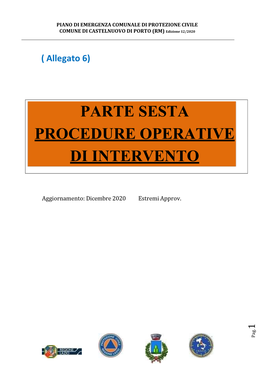 Parte Sesta Procedure Operative Di Intervento