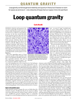 Loop Quantum Gravity