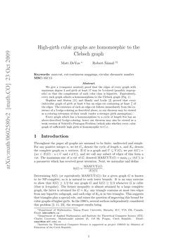 High-Girth Cubic Graphs Are Homomorphic to the Clebsch