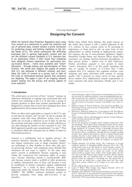 Designing for Consent Articles