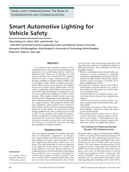 Smart Automotive Lighting for Vehicle Safety