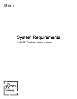 System Requirements