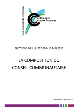 La Composition Du Conseil Communautaire