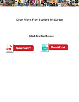 Direct Flights from Scotland to Sweden