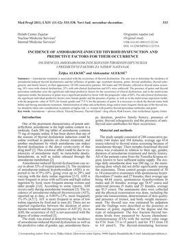 Incidence of Amiodarone-Induced