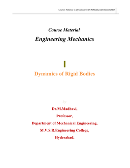 Engineering Mechanics